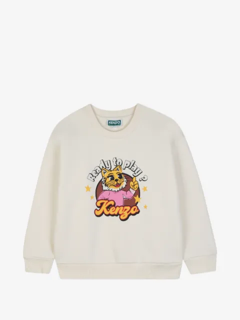 Kenzo Kids suéter con estampado gráfico