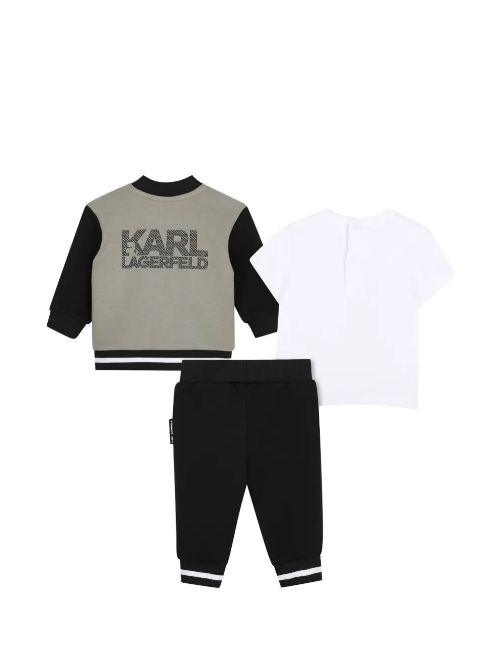 Karl Lagerfeld Kids Driedelige set met logoprint Zwart