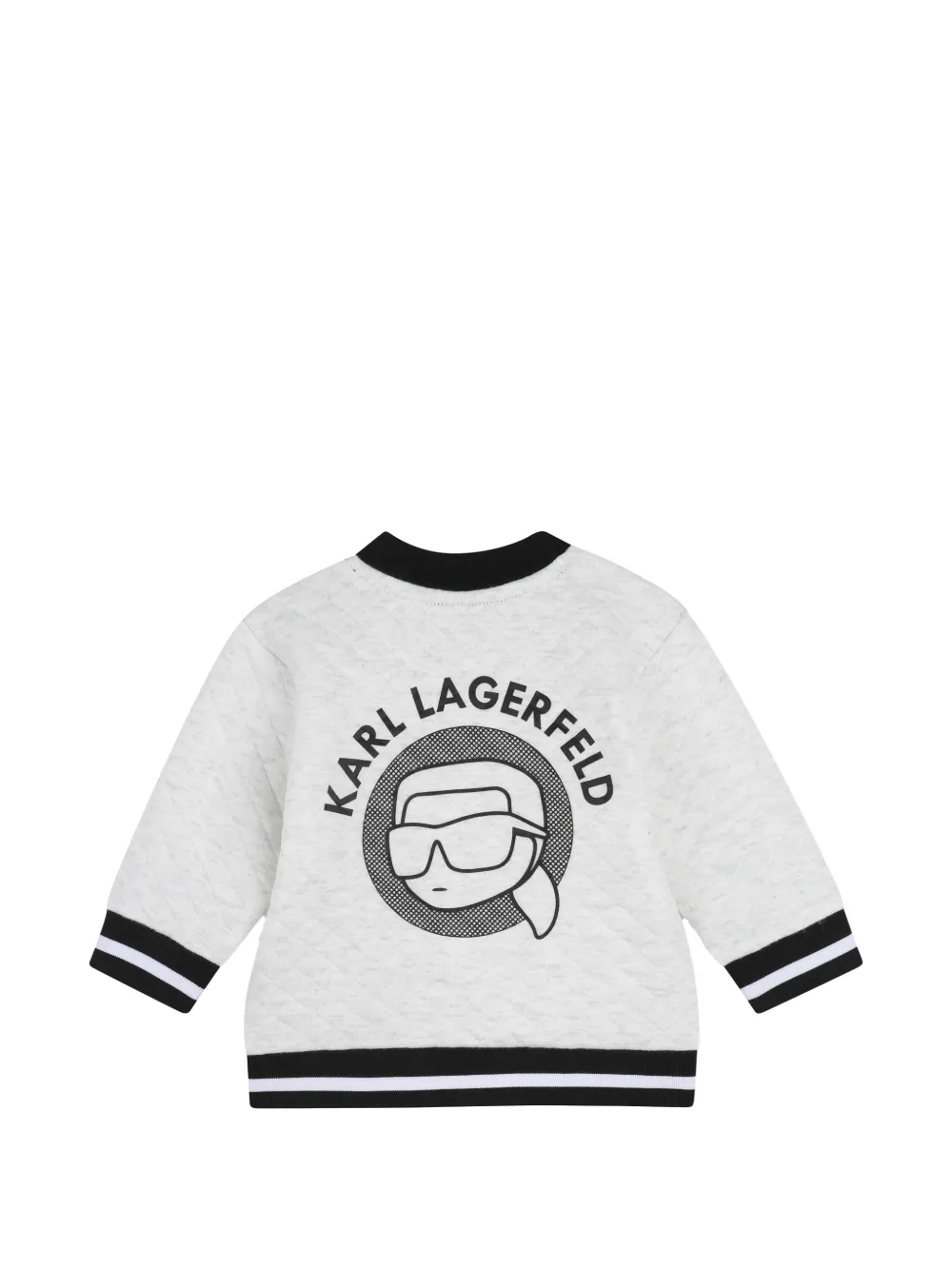 Karl Lagerfeld Kids Gewatteerd joggingspak met logo-print Grijs