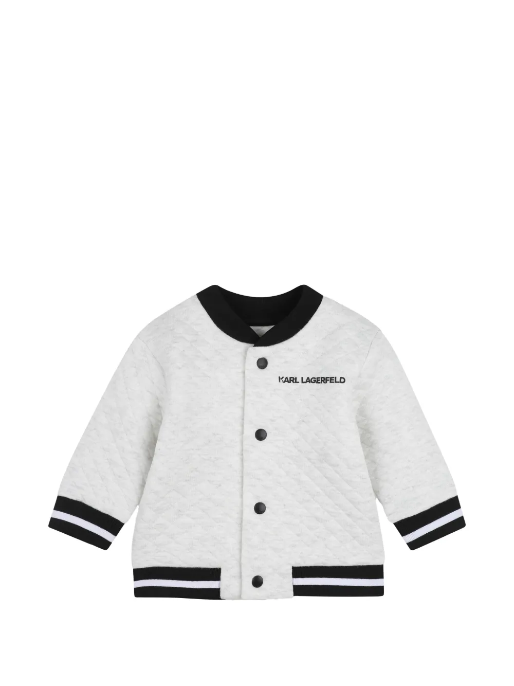 Karl Lagerfeld Kids Gewatteerd joggingspak met logo-print Grijs