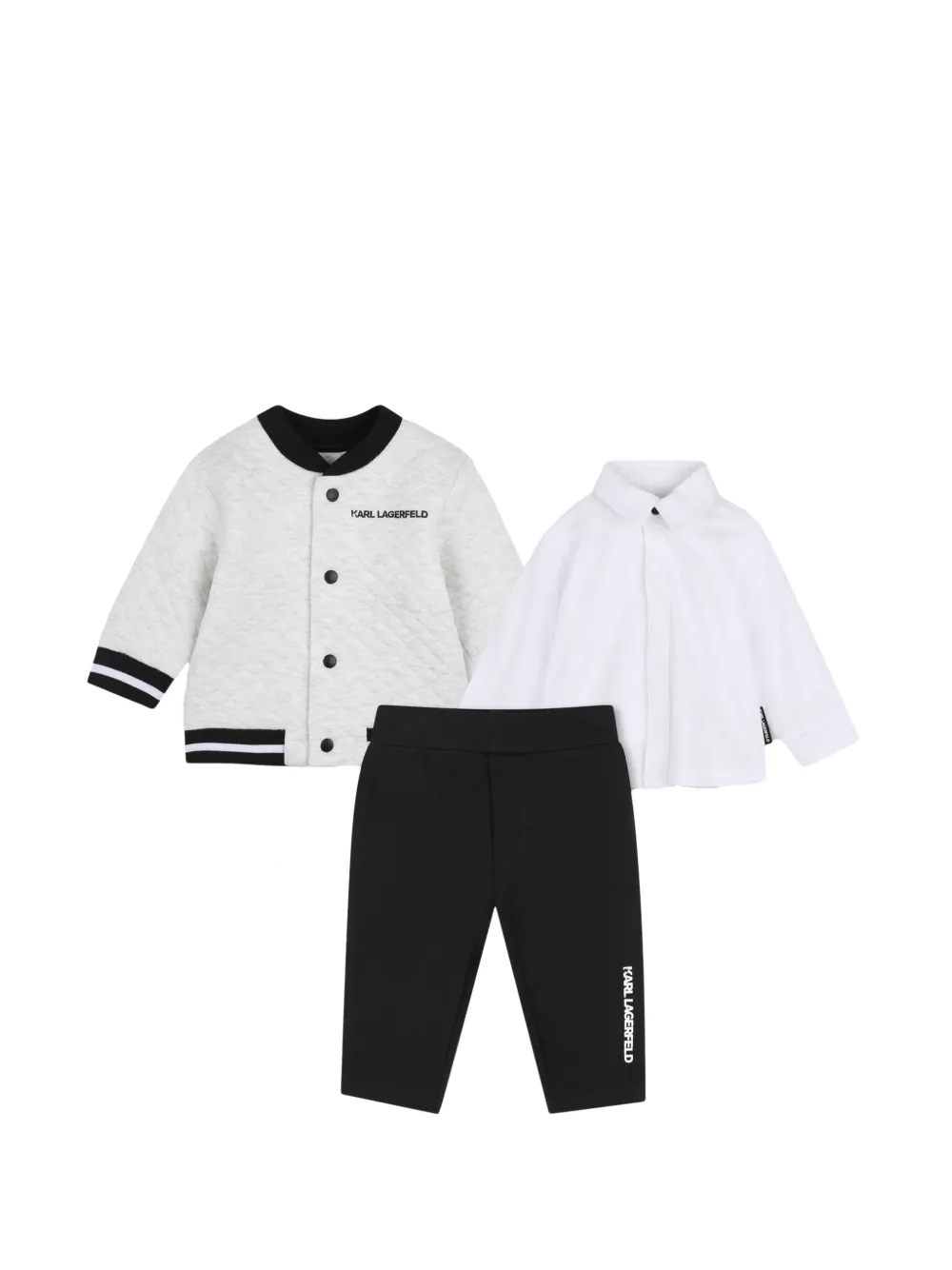 Karl Lagerfeld Kids Joggers con stampa - Grigio