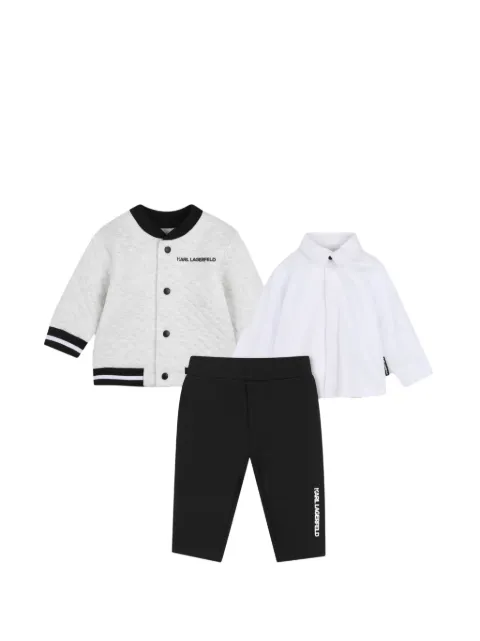 Karl Lagerfeld Kids logo-print quilted jogging set