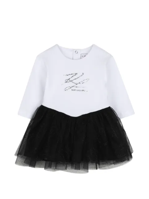 Karl Lagerfeld Kids Ceremony チュールスカートロングスリーブ ドレス