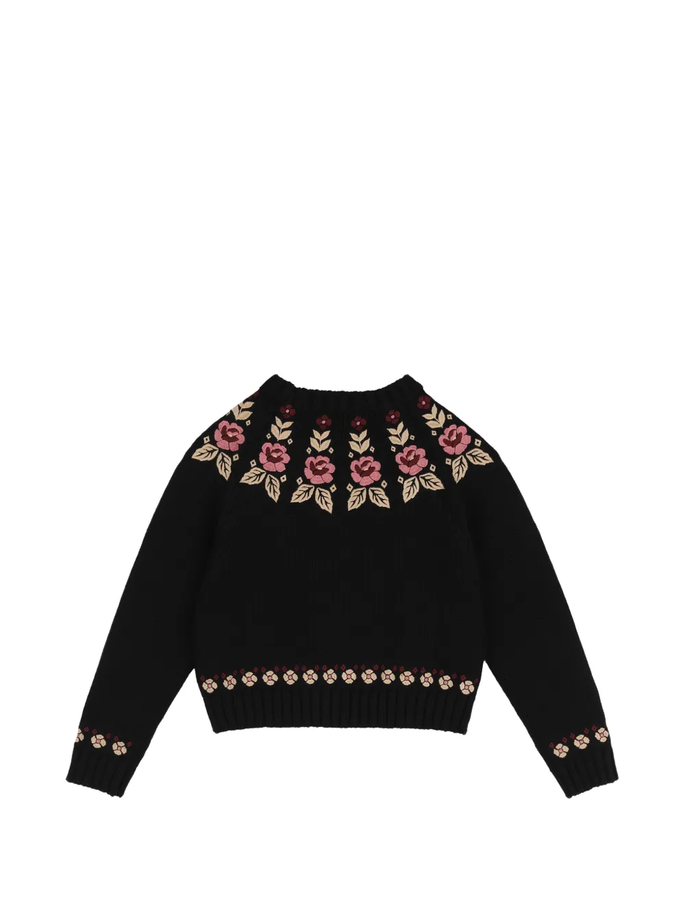 Chloé Kids Trui met geborduurde bloemen Zwart