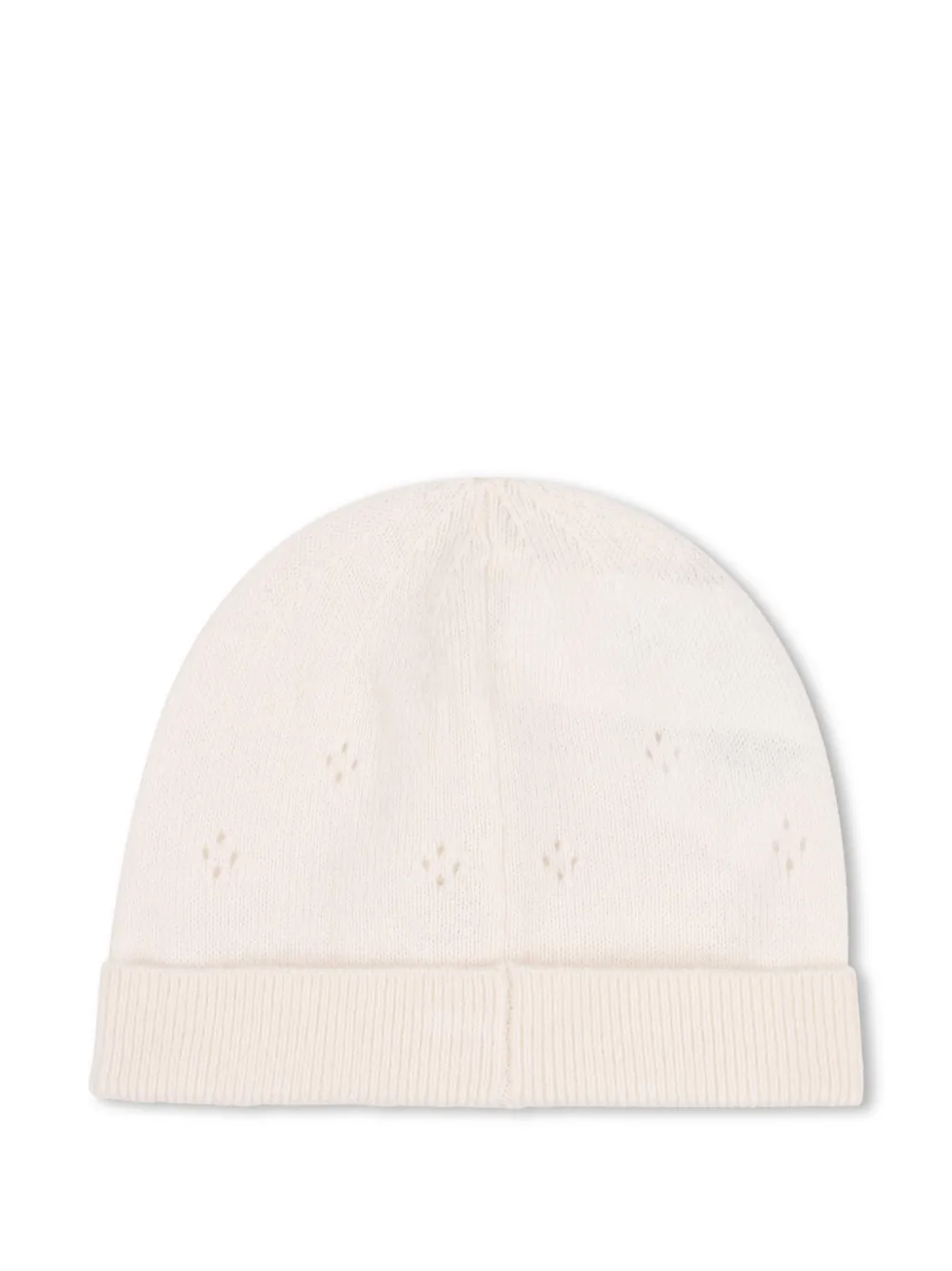 Chloé Kids Set met muts en babyschoentjes met geborduurde bloemen en logo-plakkaat Beige
