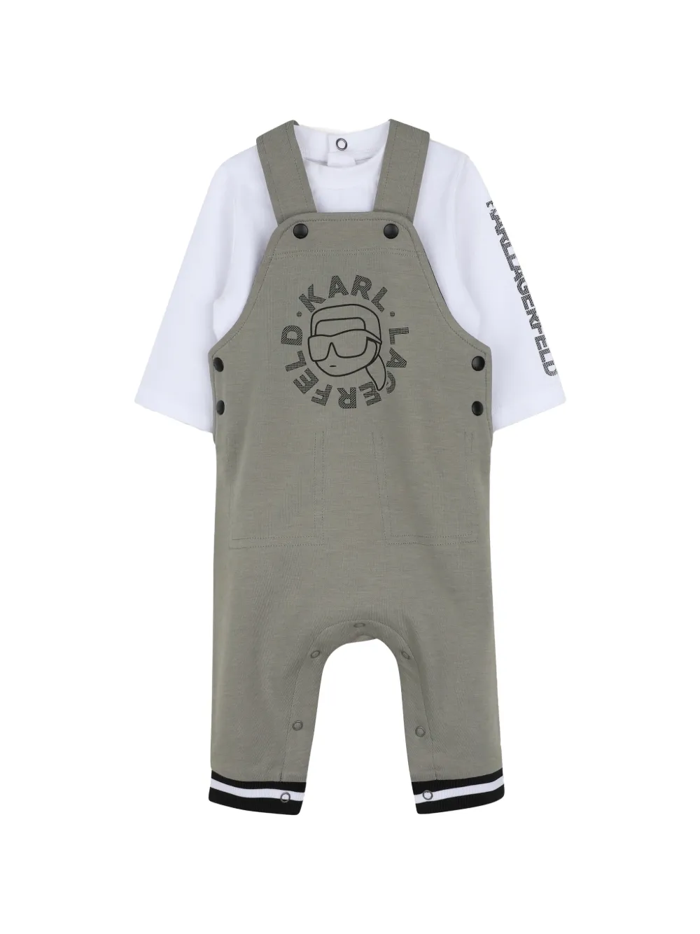 Karl Lagerfeld Kids Set aus zwei Stramplern mit Logo-Print - Weiß