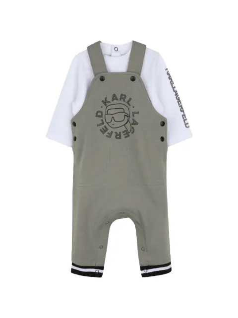 Karl Lagerfeld Kids ensemble salopette en coton à logo imprimé