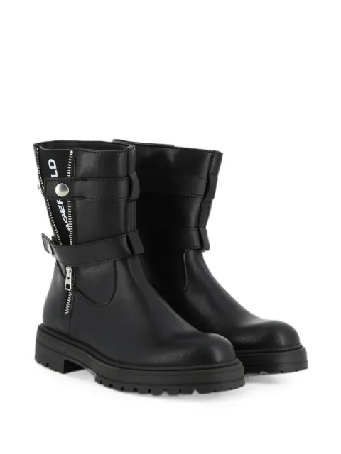 Karl Lagerfeld Kids botas biker con cremallera