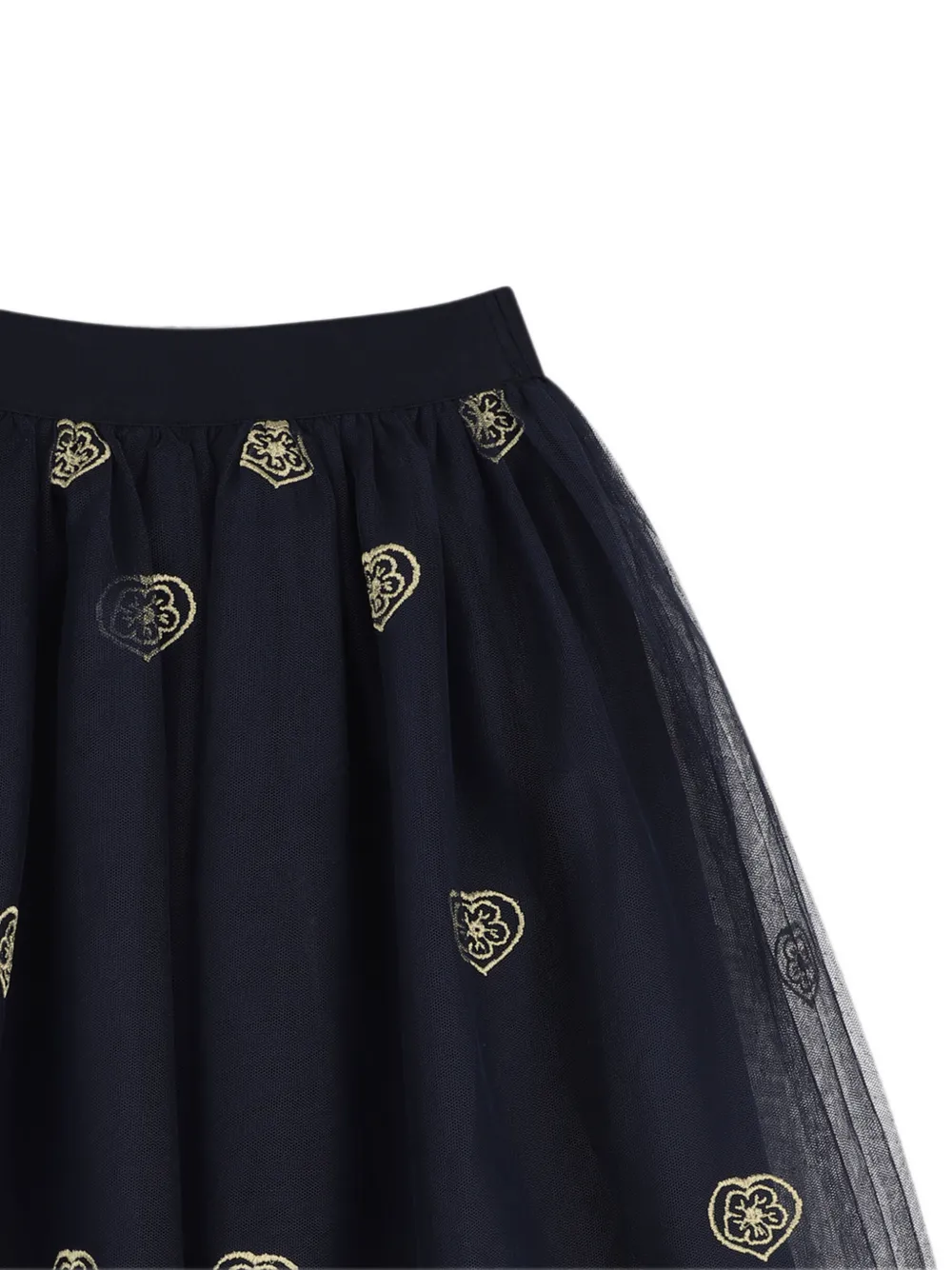 Kenzo Kids Mesh rok met hartprint Blauw