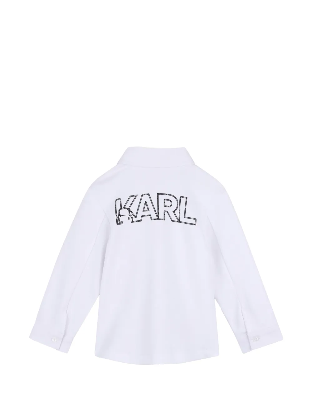 Karl Lagerfeld Kids Top en broek met logoprint Wit