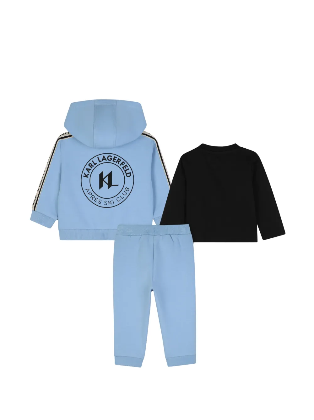 Karl Lagerfeld Kids Katoenen trainingspak met logo-print Blauw