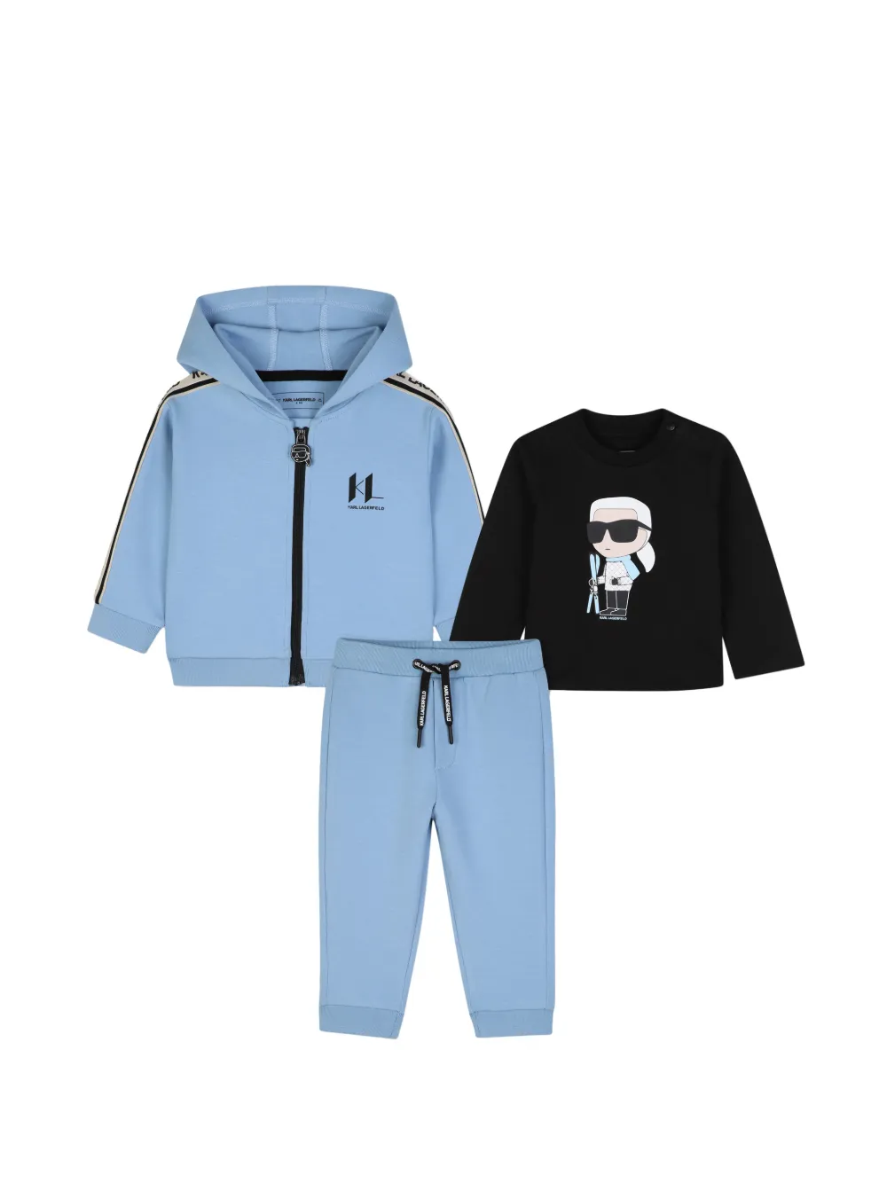 Karl Lagerfeld Kids Tuta sportiva con stampa - Blu