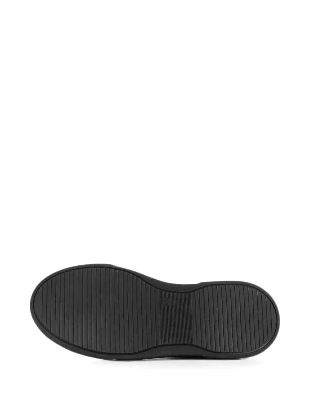 Karl Lagerfeld Kids Leren sneakers met logo-patch Zwart