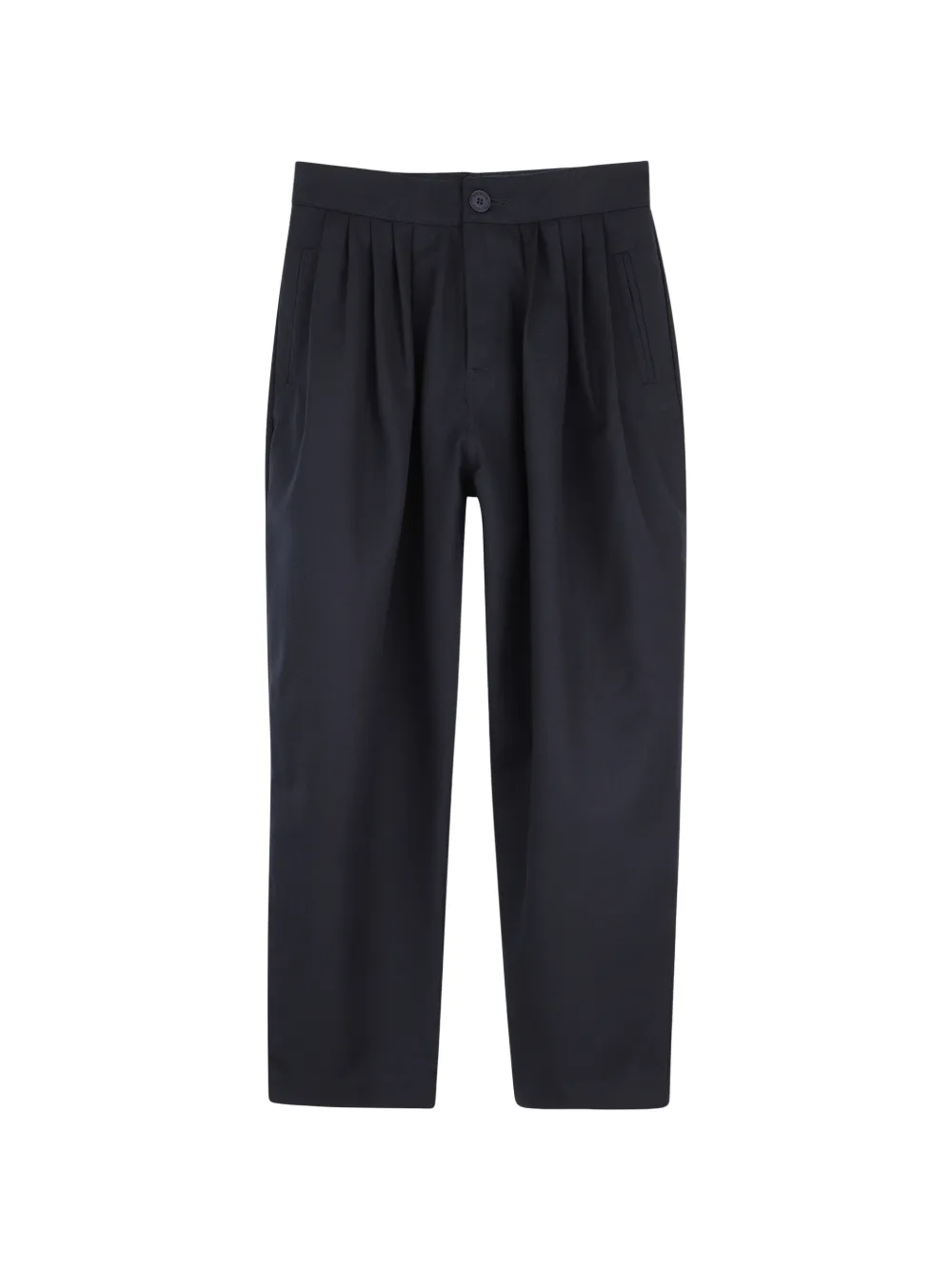 Kenzo Kids Bundfaltenhose mit Logo-Stickerei - Blau