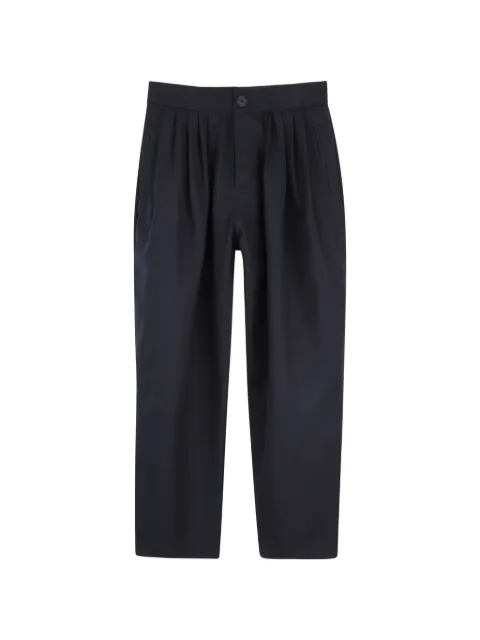 Kenzo Kids pleated embroidered-logo trousers