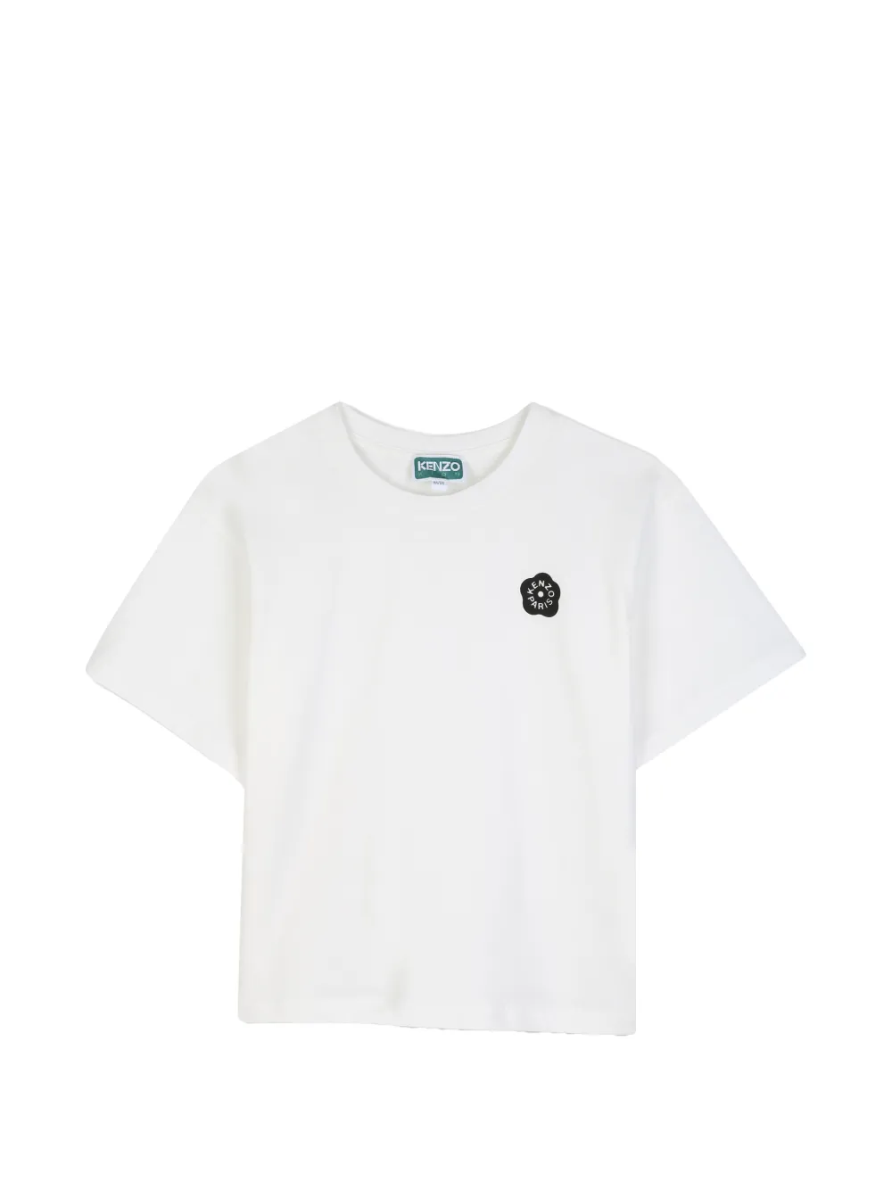 Kenzo Kids Boke Flower logo-patch T-shirt - Bianco
