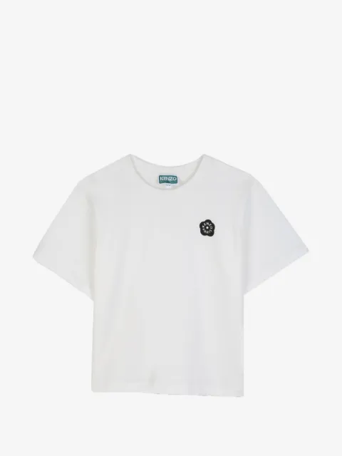 Kenzo Kids Boke Flower logo-patch T-shirt