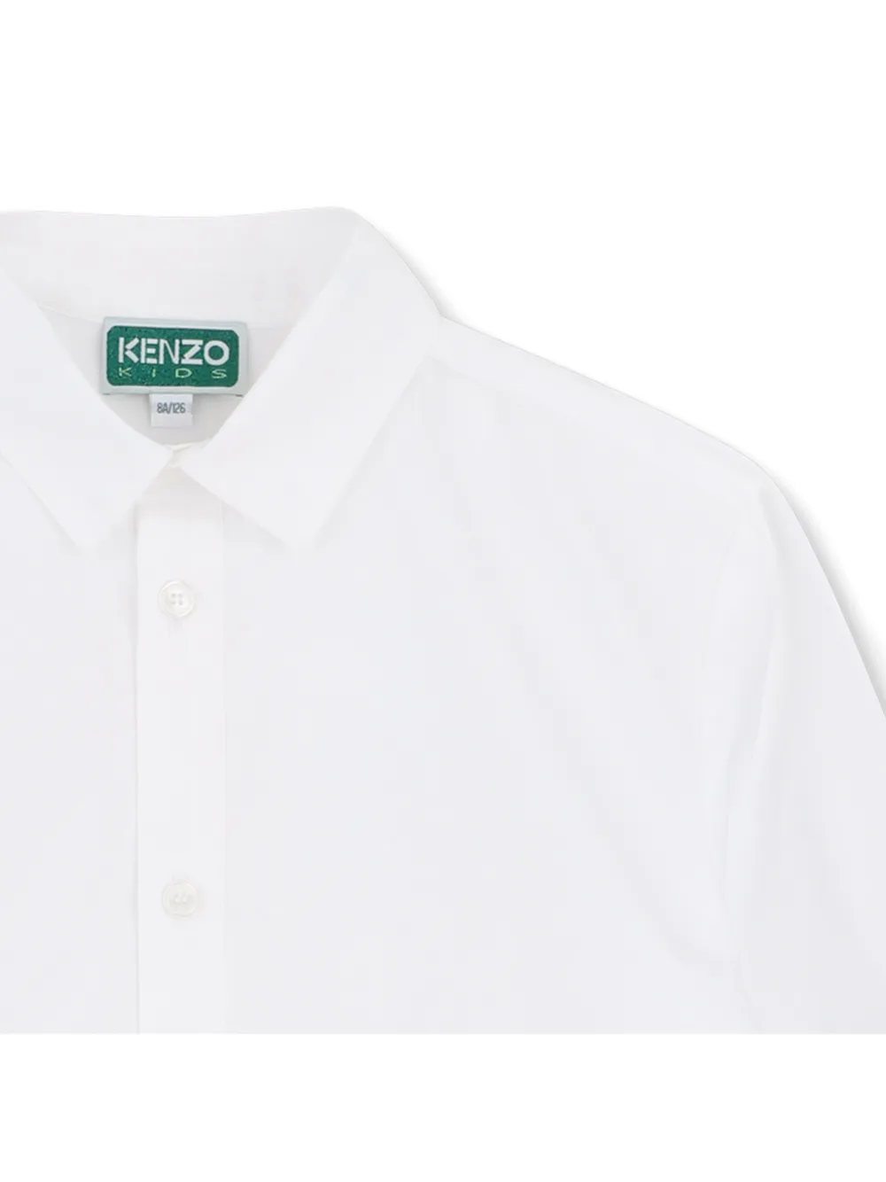 Kenzo Kids Katoenen shirt met geborduurd logo Wit