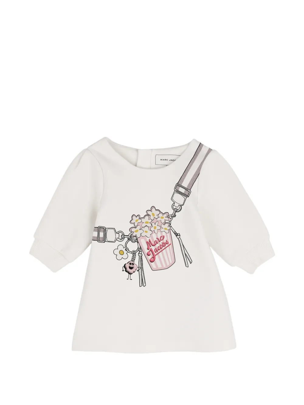 Marc Jacobs Kids Abito a maniche lunghe con stampa grafica - Bianco