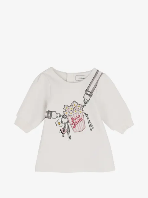 Marc Jacobs Kids graphic-print long-sleeve cotton dress