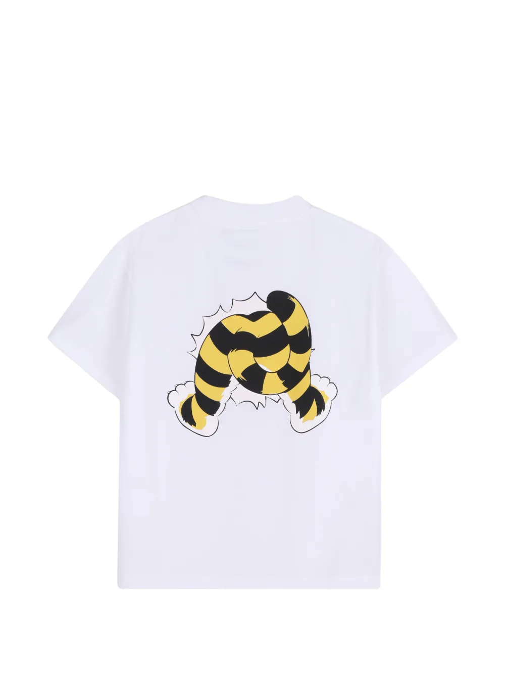Kenzo Kids T-shirt met grafische tijger-print Wit