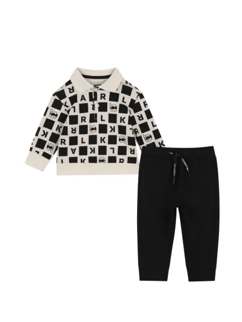 Karl Lagerfeld Kids check-pattern tracksuit
