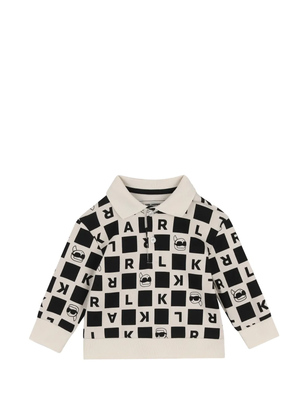 Karl Lagerfeld Kids Geruit trainingspak Zwart