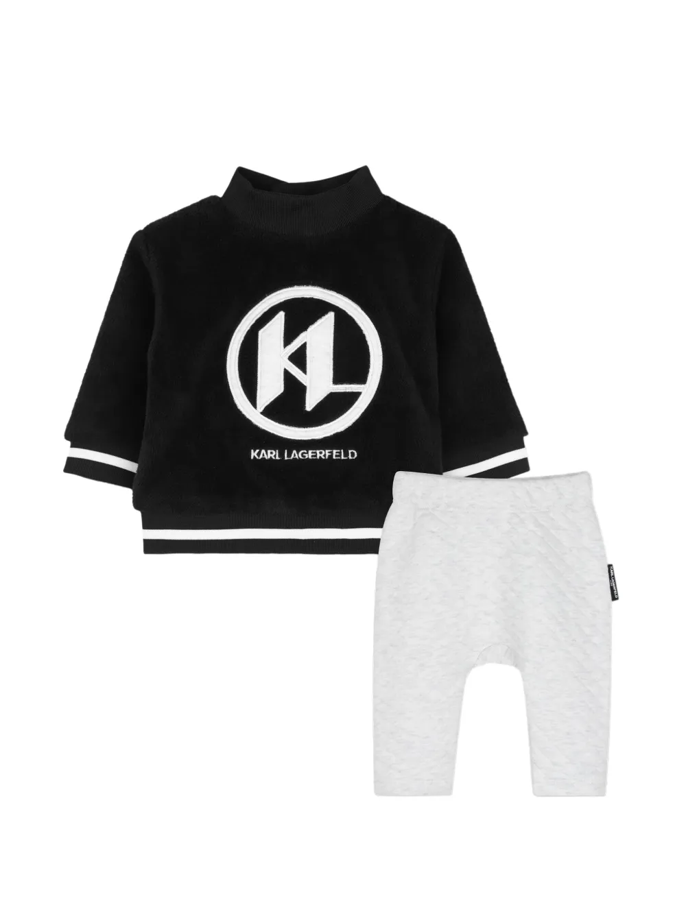 Karl Lagerfeld Kids Jogginghose mit Logo-Stickerei - Schwarz