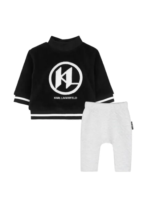 Karl Lagerfeld Kids pantalon de jogging matelassé à logo brodé
