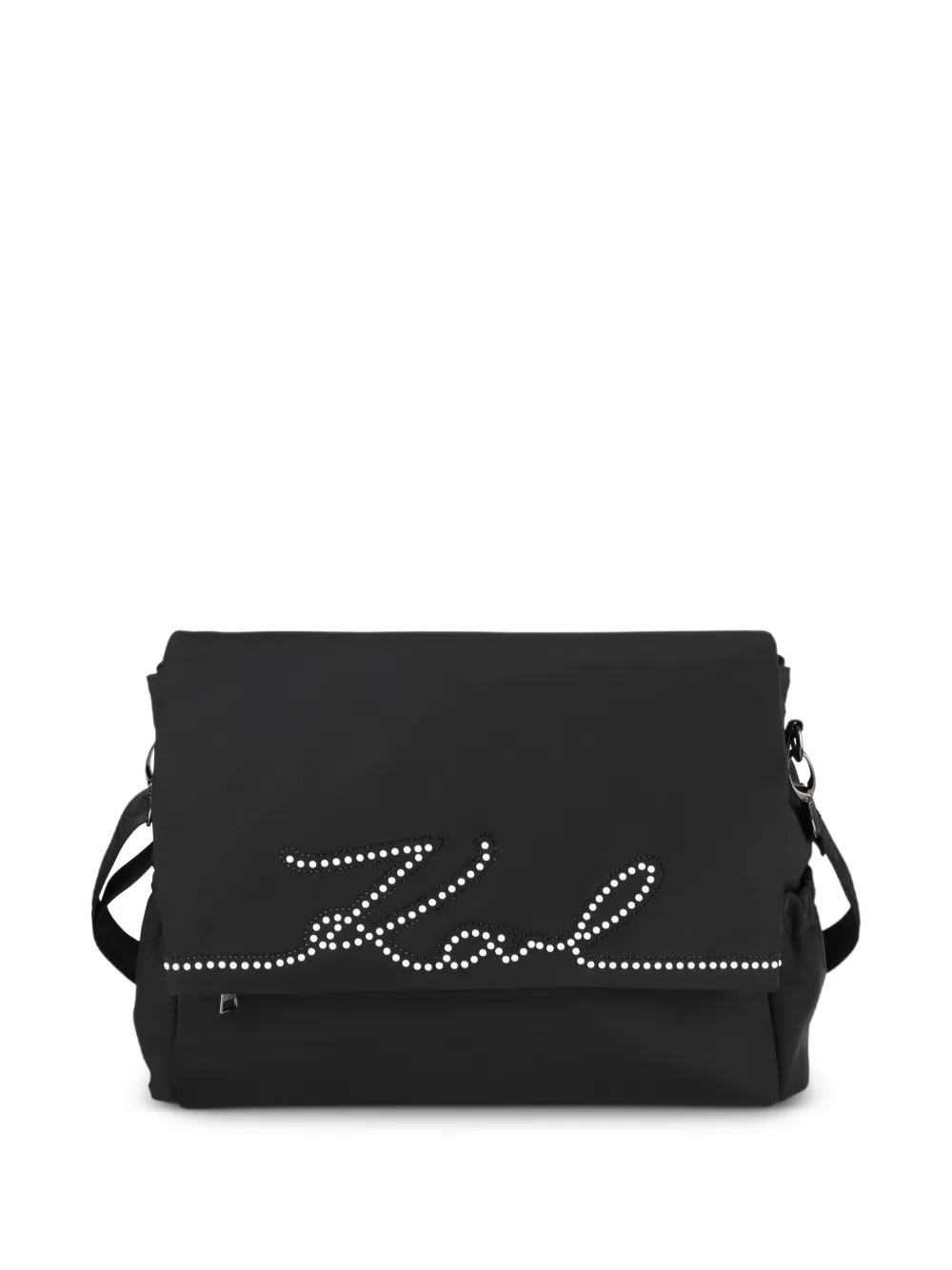 Karl Lagerfeld Kids Wickeltasche mit Strass - Schwarz