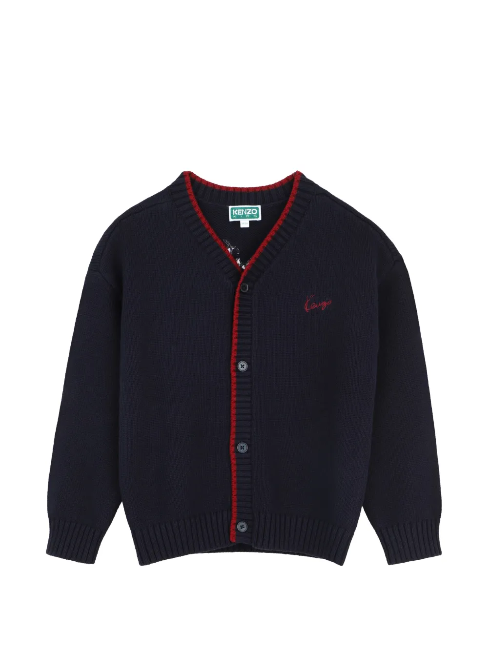 Kenzo Kids Cardigan mit Tigermotiv - Blau