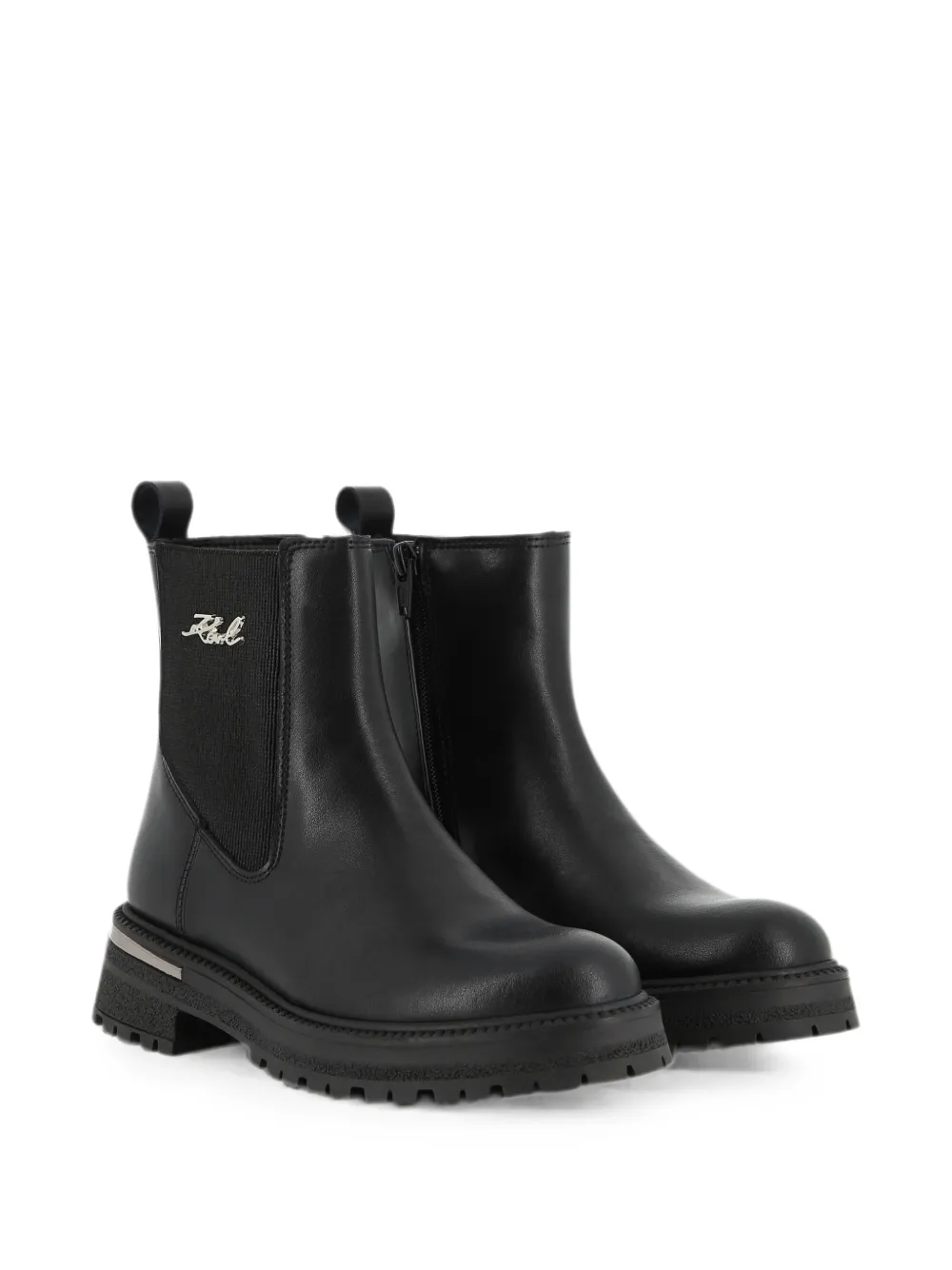 Karl Lagerfeld Kids Stivaletti con applicazione - Nero