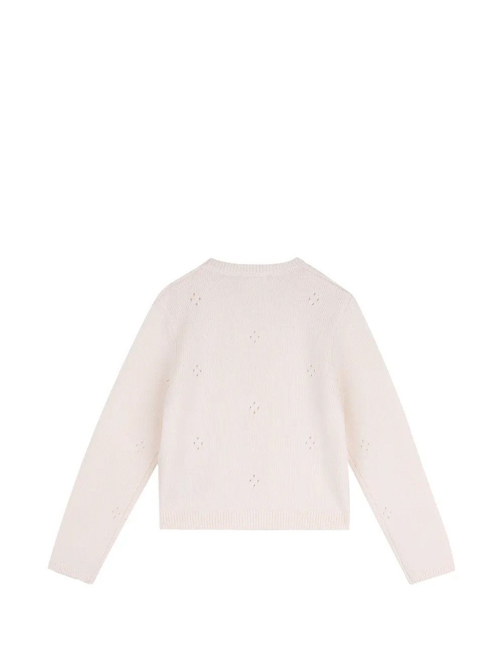 Chloé Kids Gebreide wollen trui met geborduurd logo Beige