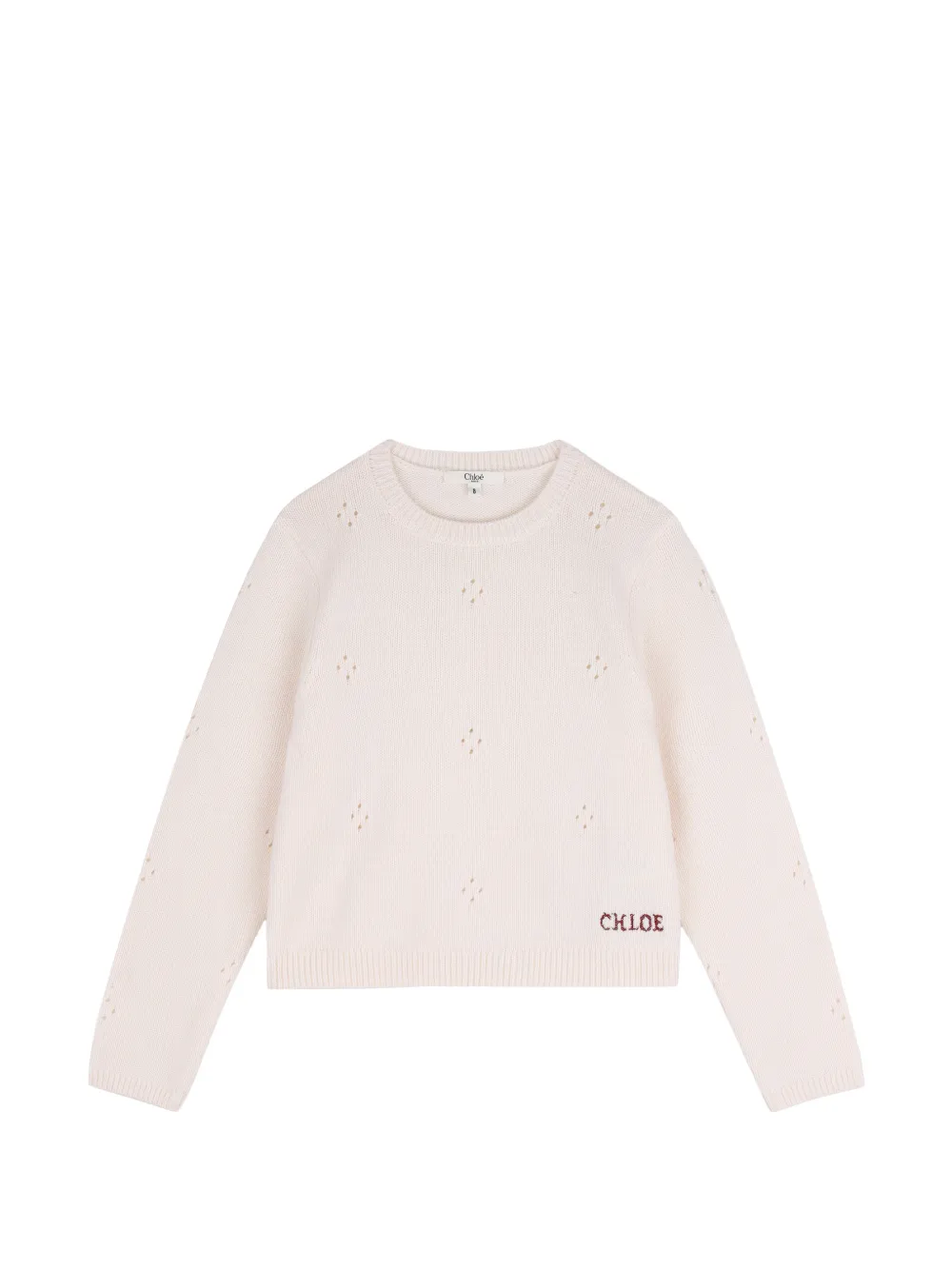 Chloé Kids Pullover mit Logo-Stickerei - Nude