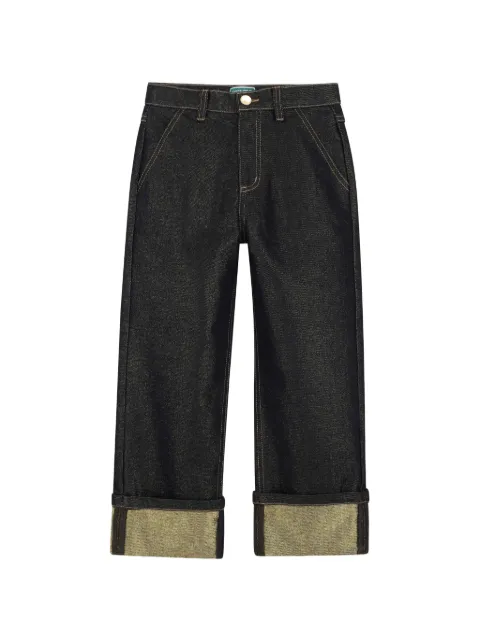 Kenzo Kids jeans con acabado metalizado