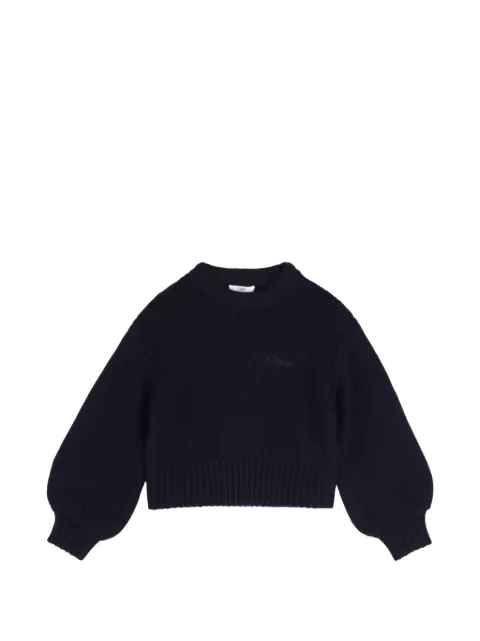Chloé Kids jersey con logo bordado