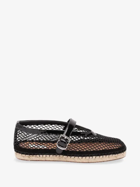 Alaïa mesh buckle-fastening espadrilles