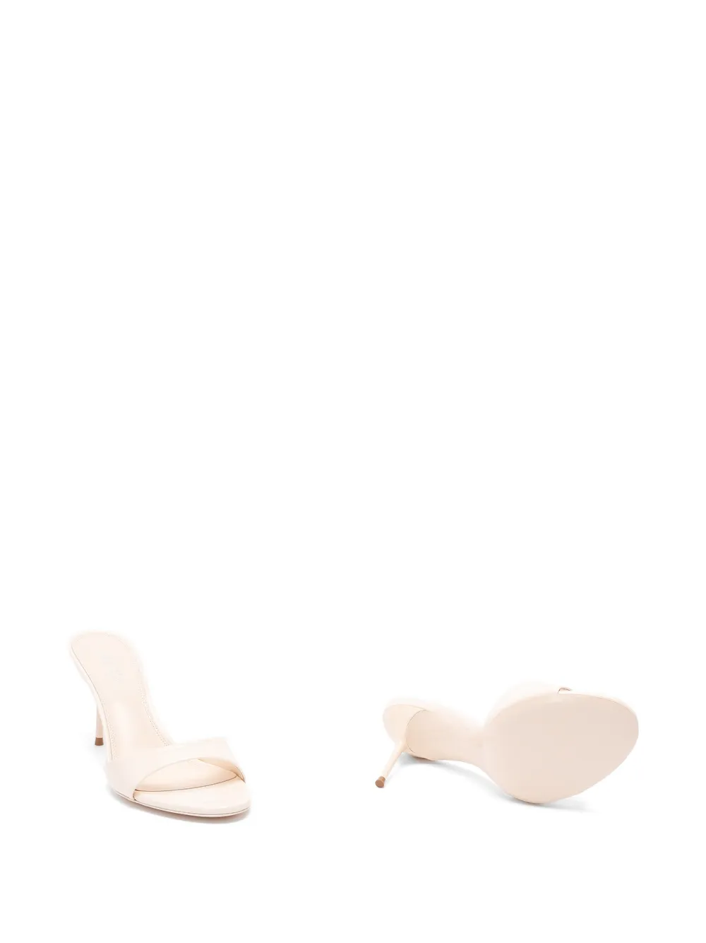 Paris Texas Lidia leather mules Beige