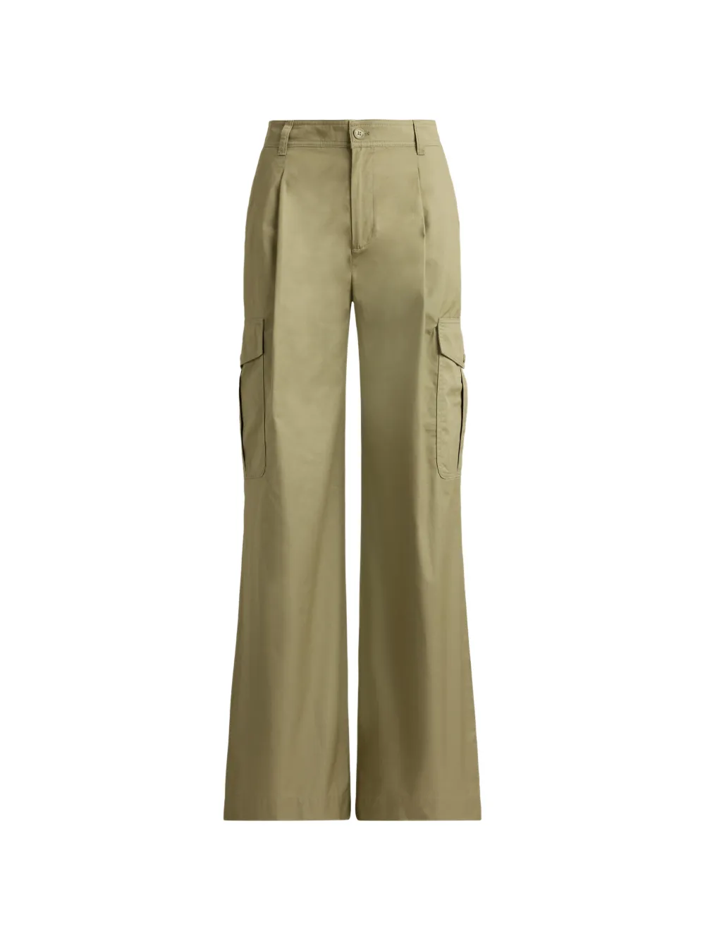 Lauren Ralph Lauren pleated wide-leg cargo pants - Verde