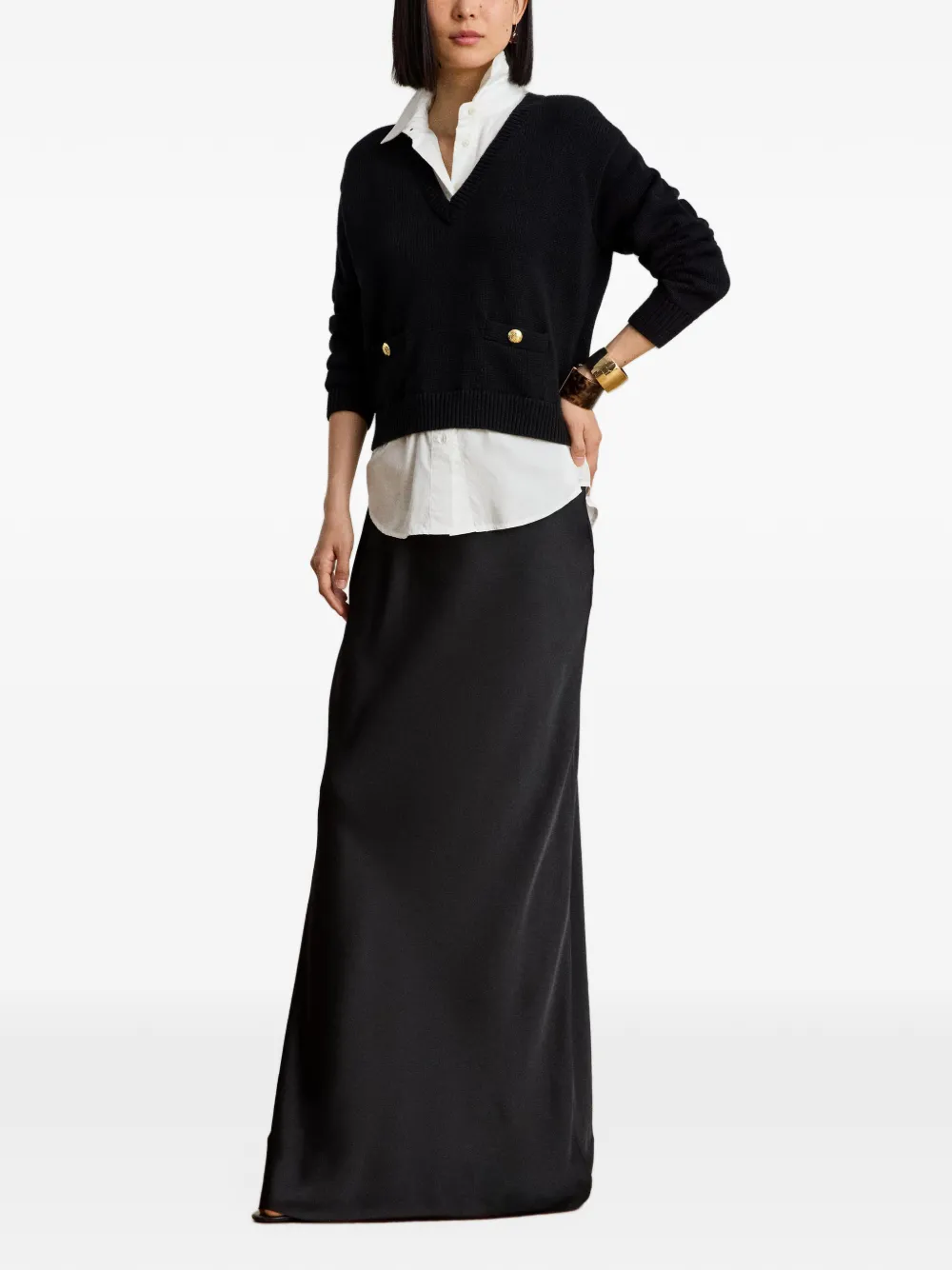 Lauren Ralph Lauren Maxi-rok met A-lijn Zwart