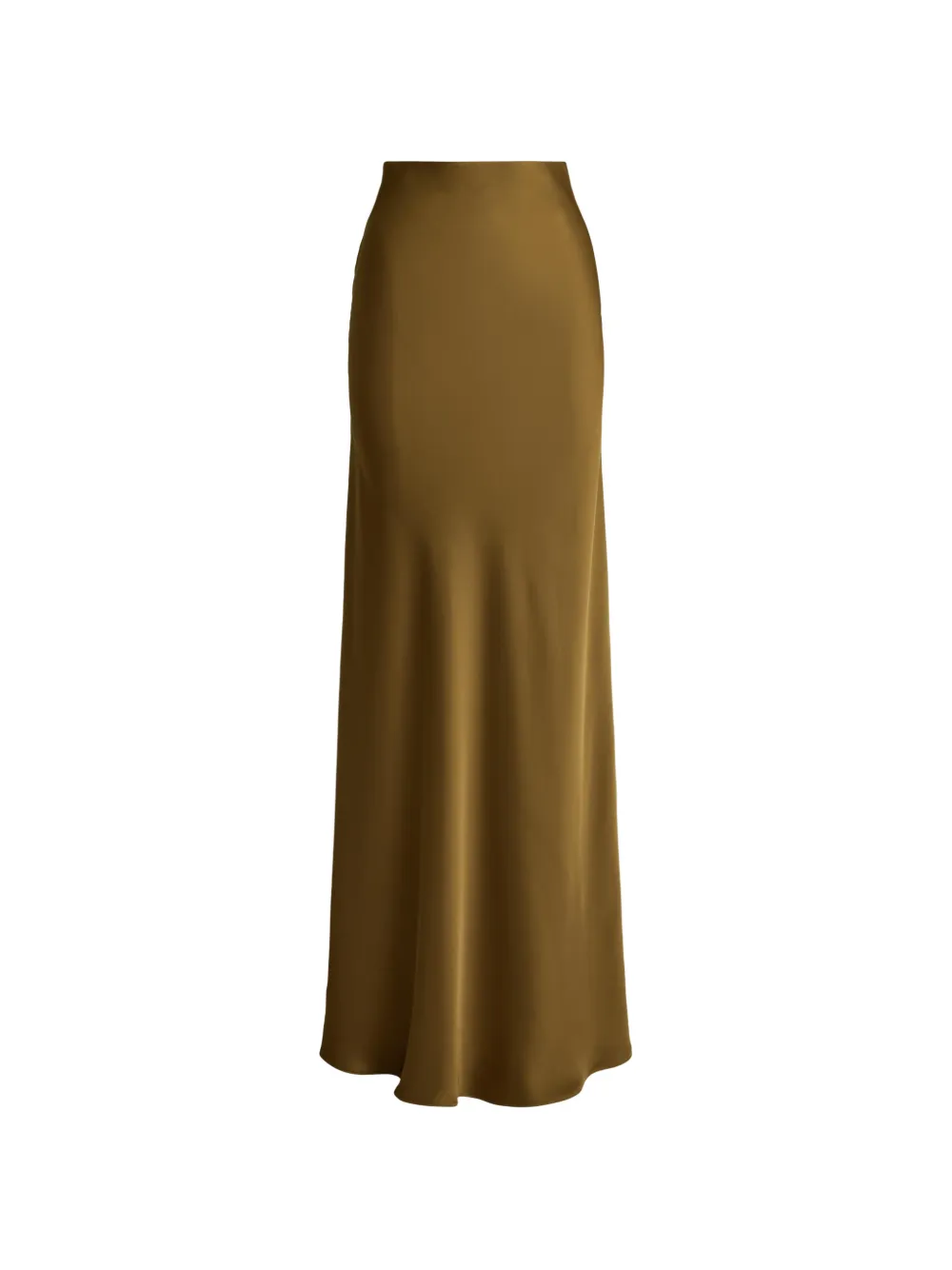 Lauren Ralph Lauren satin charmeuse maxi skirt - Marrone