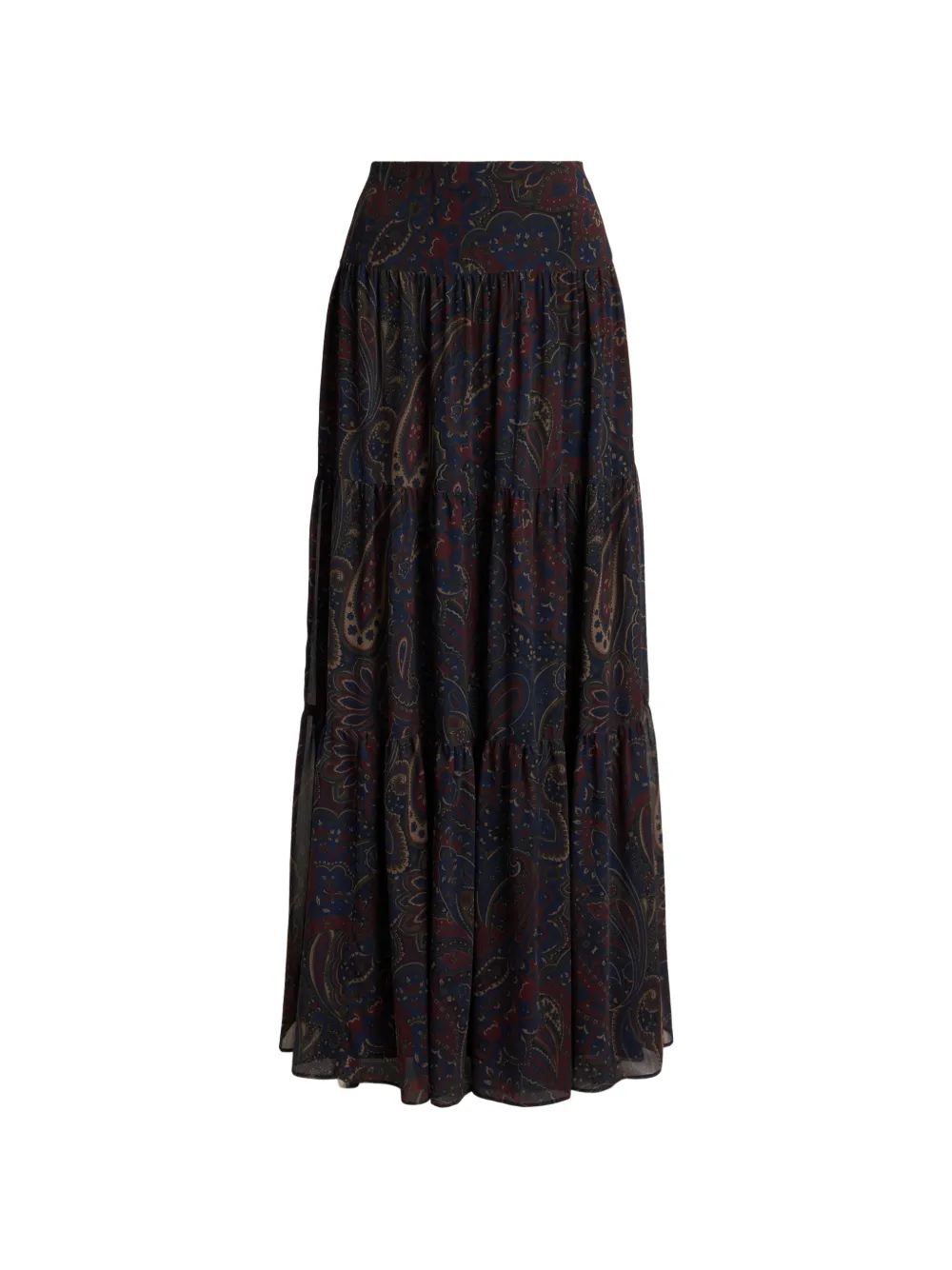 Lauren Ralph Lauren Gestufter Pauldina Maxirock - Blau