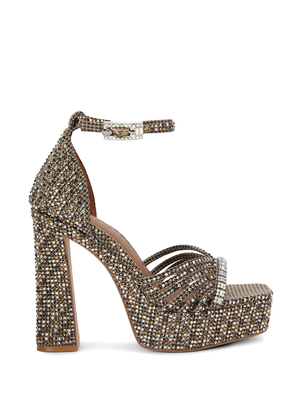 Kurt Geiger London crystal strap platform sandals Beige