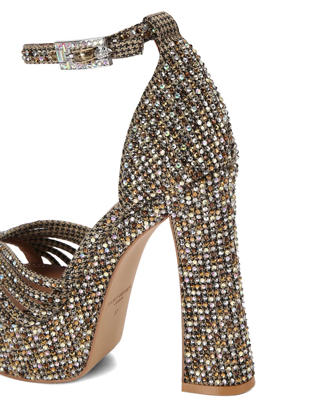 Kurt Geiger London crystal strap platform sandals Beige