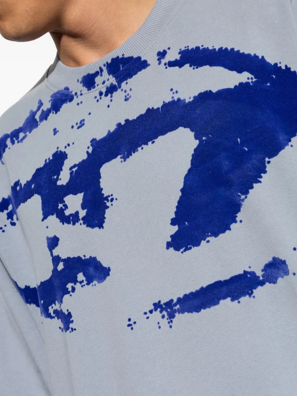 Diesel S-BOXT-N5 logoprinten sweater Blauw