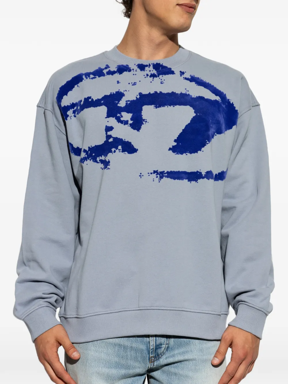 Diesel S-BOXT-N5 logoprinten sweater Blauw
