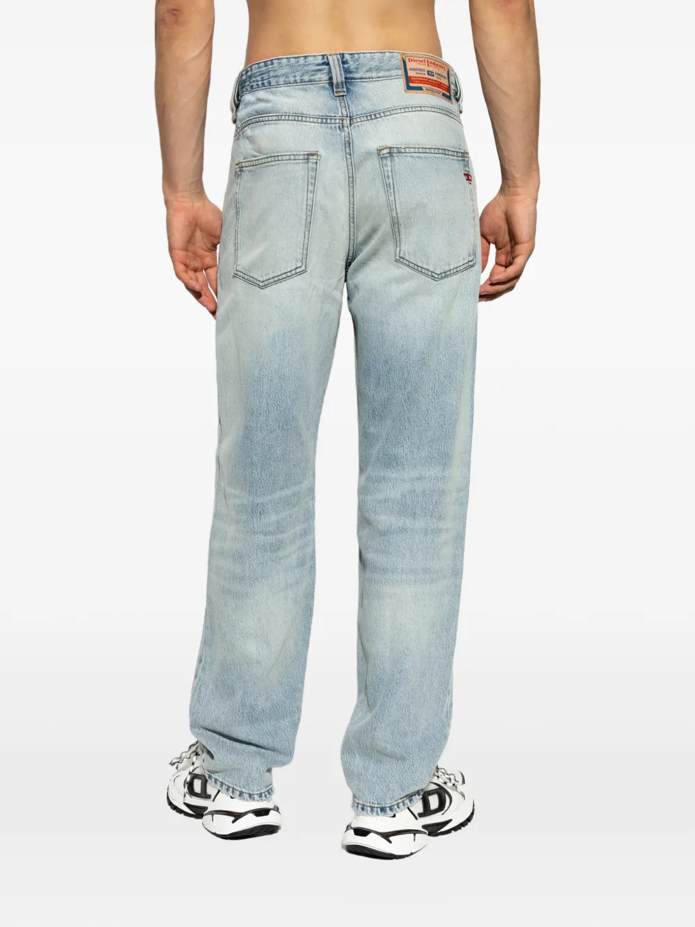Diesel 2024 D-Macs jeans met logopatch Blauw