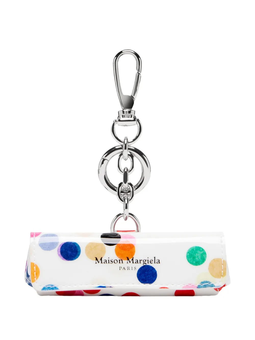 Maison Margiela polka-dot lipstick holder keyring - Weiß