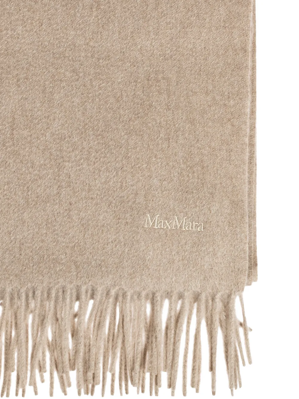 Max Mara Sjaal met franje Beige