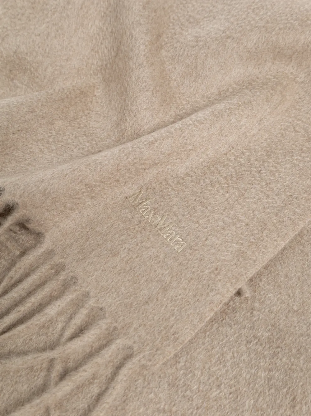 Max Mara Sjaal met franje Beige